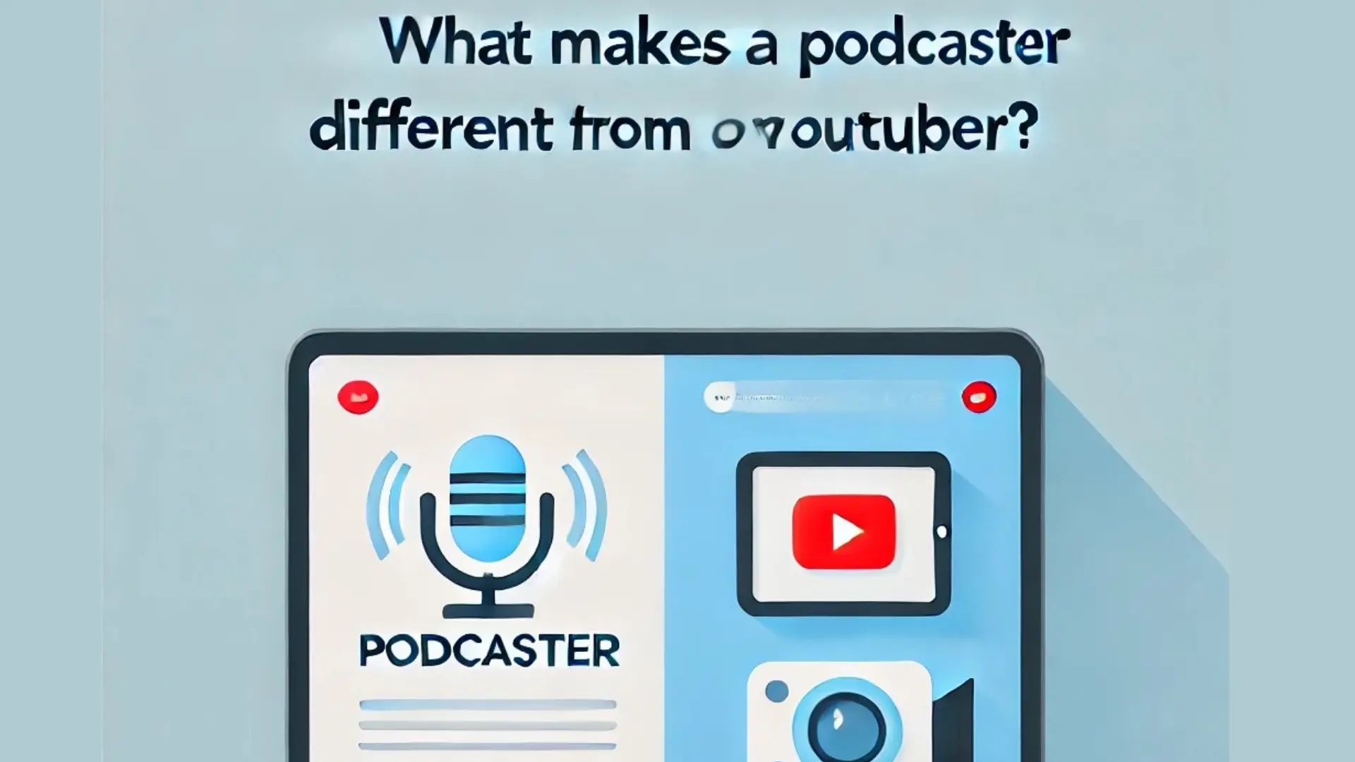 explore difference between Podcaster & Youtuber